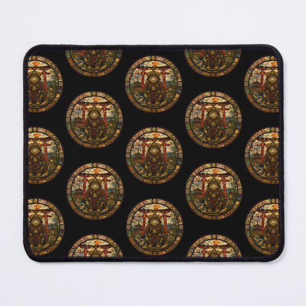 Item preview, Japan Medieval Stained Glass Black Cat | Japanese Cat Art designed and sold by Genius Geek.
