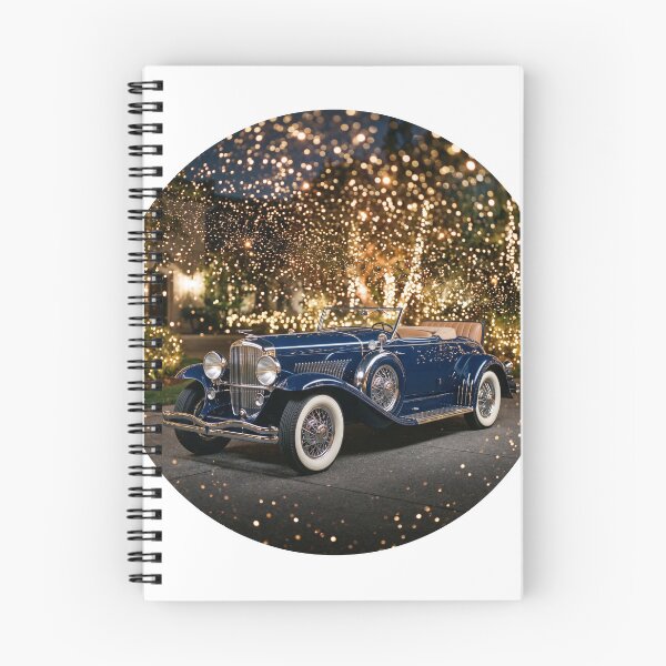 Item preview, Vintage Luxury Car in Golden Sparkle Bokeh Circle designed and sold by MottotoTech.