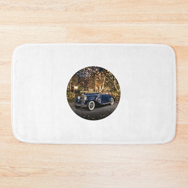 Item preview, Vintage Luxury Car in Golden Sparkle Bokeh Circle designed and sold by MottotoTech.