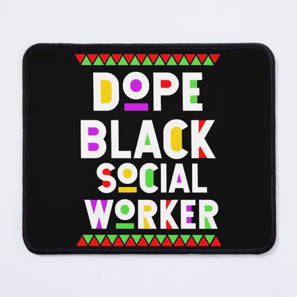 Item preview, Dope Black Social Worker Typography Design designed and sold by erfazanitika.