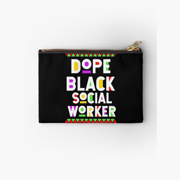 Item preview, Dope Black Social Worker Typography Design designed and sold by erfazanitika.