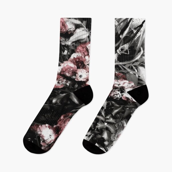 Item preview, floral bold charcoal colorful charcoal sketch design designed and sold by SmashingDeals.