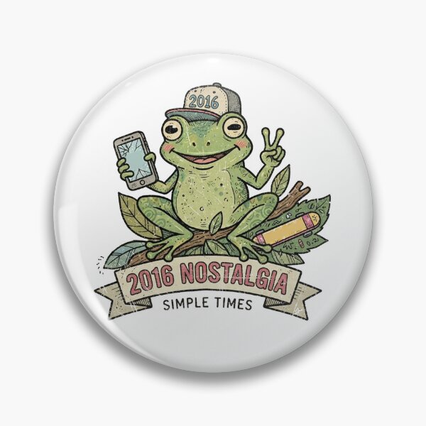 Item preview, 2016 Nostalgia Simple Times Y2K Funny Frog designed and sold by Yellowriversss.