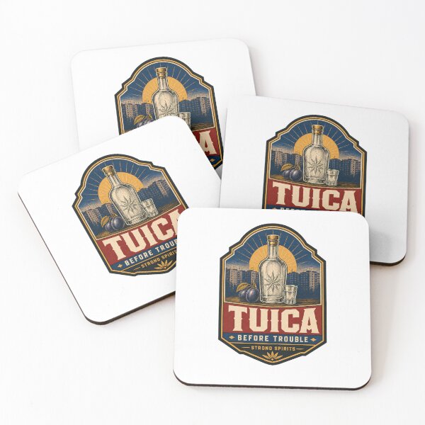 Item preview, Tuica Before Trouble Romanian Strong Spirits Retro Badge Design designed and sold by Soft Panic Studio.