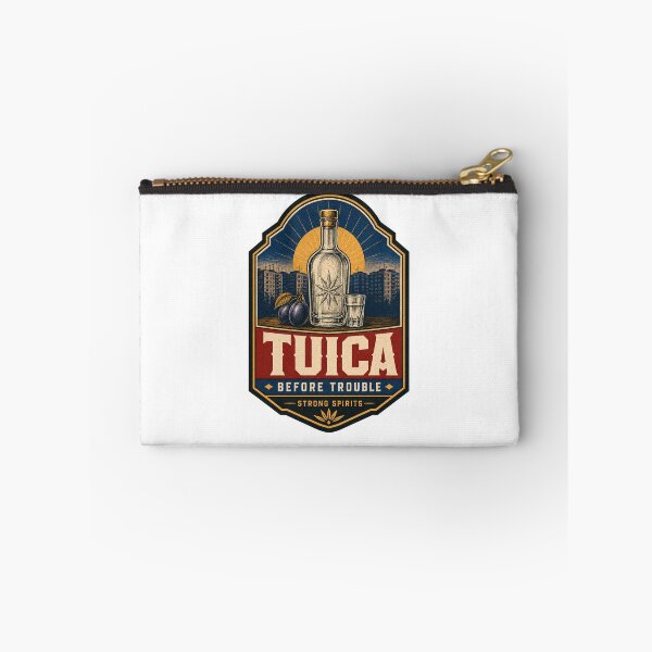 Item preview, Tuica Before Trouble Romanian Strong Spirits Retro Badge Design designed and sold by Soft Panic Studio.