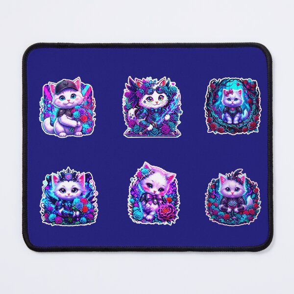 Item preview, Cute Cat Stickers Pack – Kawaii Kitten Set for Laptop, Phone & School Supplies designed and sold by Cyber-ART-Studio.