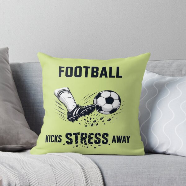 Item preview, Football Kicks Stress Away – Bold Soccer Motivation Design designed and sold by SimplyArtLab.