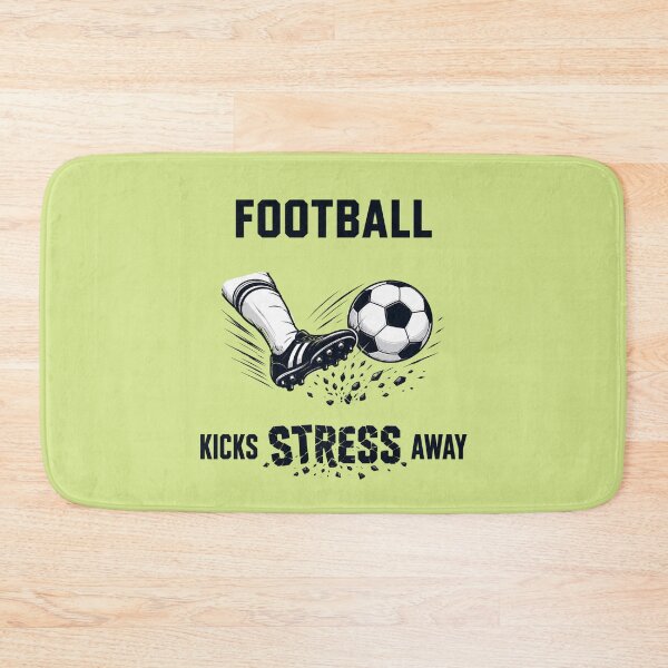 Item preview, Football Kicks Stress Away – Bold Soccer Motivation Design designed and sold by SimplyArtLab.