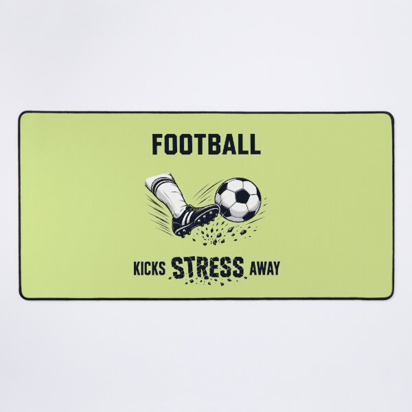 Item preview, Football Kicks Stress Away – Bold Soccer Motivation Design designed and sold by SimplyArtLab.