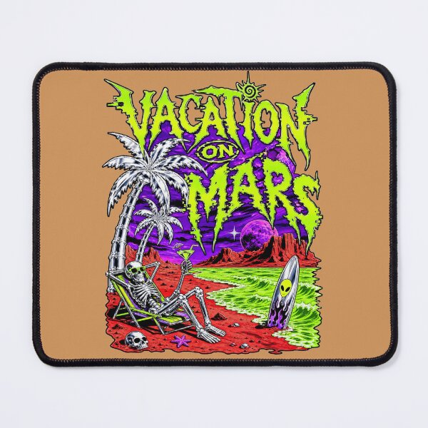 Item preview, Vacation on Mars – Skeleton Beach, Alien Surf & Retro Sci-Fi Design designed and sold by puzzell.