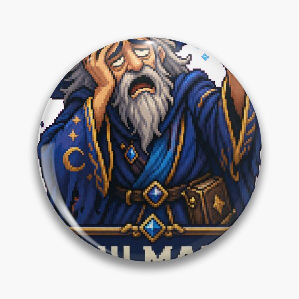Item preview, Low Mana High Drama Pixel Wizard designed and sold by MysticMemes.