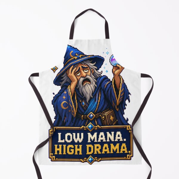 Item preview, Low Mana High Drama Pixel Wizard designed and sold by MysticMemes.