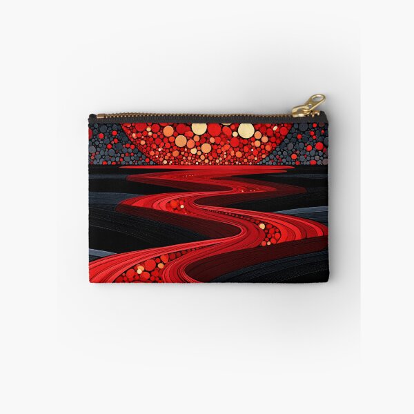 Item preview, Striking Red Moon Abstract Flowing Landscape designed and sold by colorful-white.