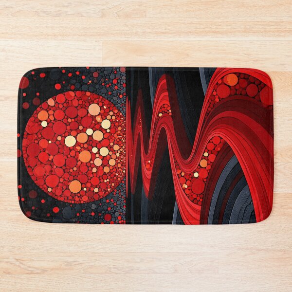 Item preview, Striking Red Moon Abstract Flowing Landscape designed and sold by colorful-white.
