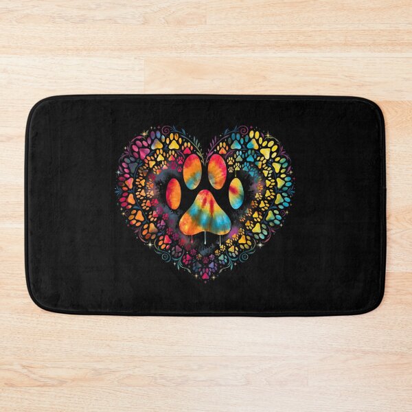 Item preview, Tie Dye Love Dog Paw Print Heart Animal Lover designed and sold by GiaoCalonas.