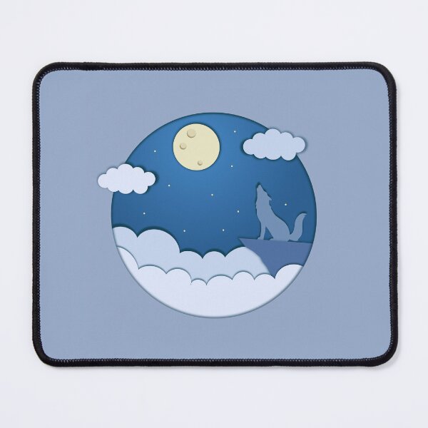 Item preview, Howling Wolf Under Moon and Clouds designed and sold by CozyLittleShop.