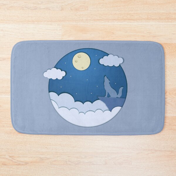 Item preview, Howling Wolf Under Moon and Clouds designed and sold by CozyLittleShop.