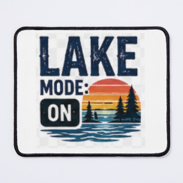 Item preview, Lake Mode: ON – Retro Sunset Lake Life Camping Nature Adventure Graphic T-Shirt designed and sold by ser-Ile.