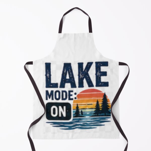 Item preview, Lake Mode: ON – Retro Sunset Lake Life Camping Nature Adventure Graphic T-Shirt designed and sold by ser-Ile.