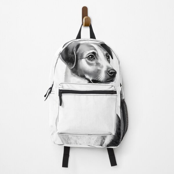 Item preview, Dog Sitting Watching Bird On Branch designed and sold by Linework Studio.
