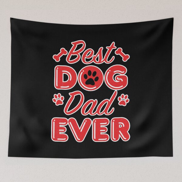 Item preview, Best Dog Dad Ever Paw Bone Typography designed and sold by GiaoCalonas.