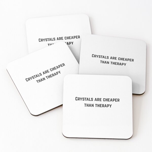 Item preview, Crystals Are Cheaper Than Therapy Typography Poster designed and sold by Milkydreamrose.