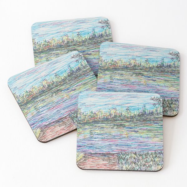 Item preview, Colorful Lake Sketch designed and sold by JustArtSoulUK.