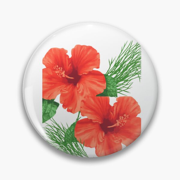 Item preview, Vibrant Red‑Orange Hibiscus Flowers designed and sold by EdgeSphere.