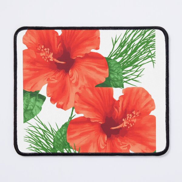 Item preview, Vibrant Red‑Orange Hibiscus Flowers designed and sold by EdgeSphere.