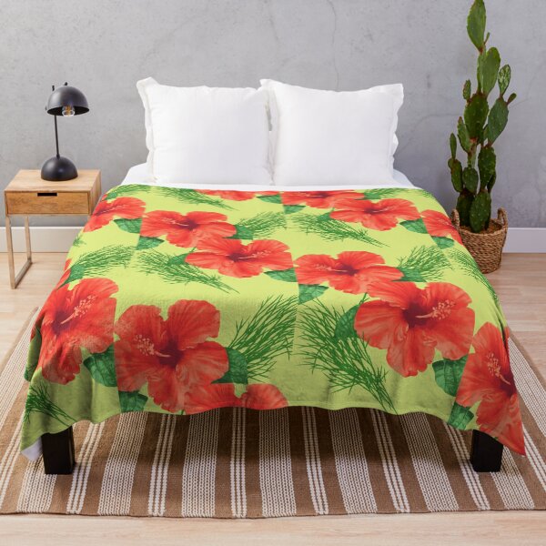 Item preview, Vibrant Red‑Orange Hibiscus Flowers designed and sold by EdgeSphere.