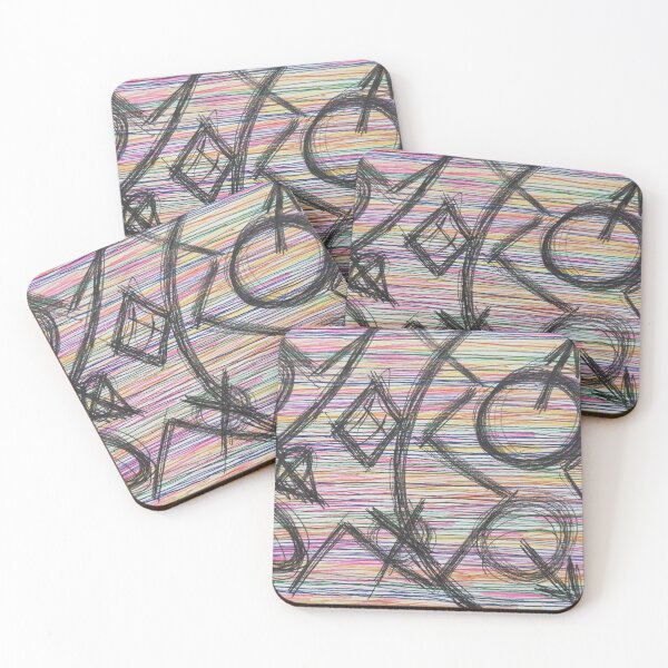Item preview, Colorful Abstract Shapes Sketch designed and sold by JustArtSoulUK.