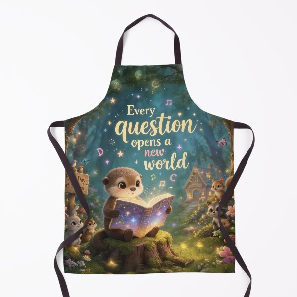 Item preview, Every Question Opens a New World – Otter Learning Milestone Art designed and sold by Wintorque.