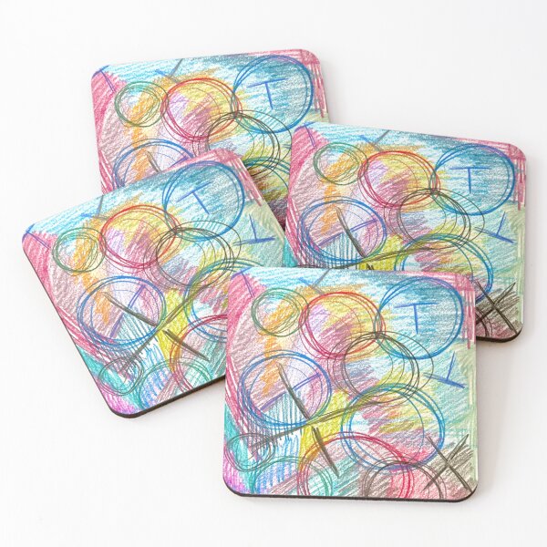 Item preview, Chaotic Circles Abstract – Line Art designed and sold by JustArtSoulUK.