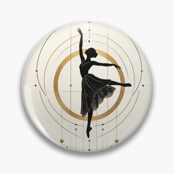 Item preview, Silhouette dancer in dynamic pose. Art Deco style performer with elegant motion lines. Timeless logo design for brands and events. designed and sold by Creative88Art.