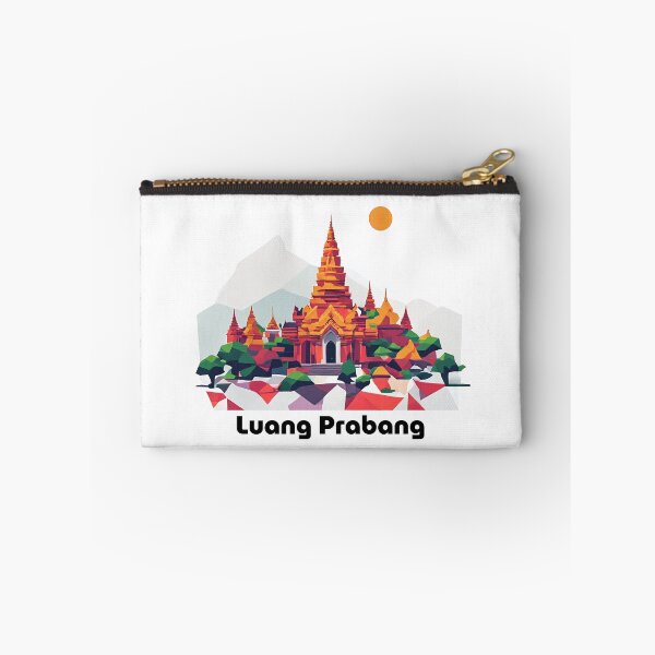 Item preview, Luang Prabang Laos Travel Poster - Abstract Buddhist Temple Art designed and sold by OzzFrequency.