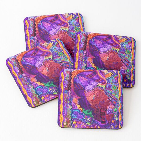 Item preview, Psychedelic Neon Romance Abstract Poster designed and sold by NoeValdric.