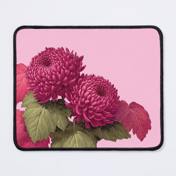 Item preview, Vintage Magenta Chrysanthemum Botanical Floral Art designed and sold by colorful-white.