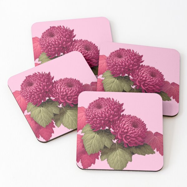 Item preview, Vintage Magenta Chrysanthemum Botanical Floral Art designed and sold by colorful-white.