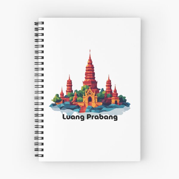 Item preview, Luang Prabang Laos Travel Poster - Abstract Buddhist Temple Art designed and sold by OzzFrequency.