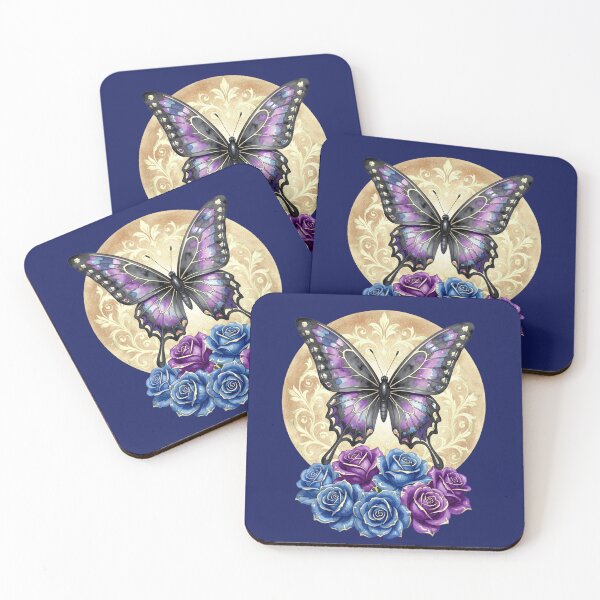 Item preview, Celestial Butterfly & Moon Roses | Witchy Watercolor Floral designed and sold by Starlett Designs.