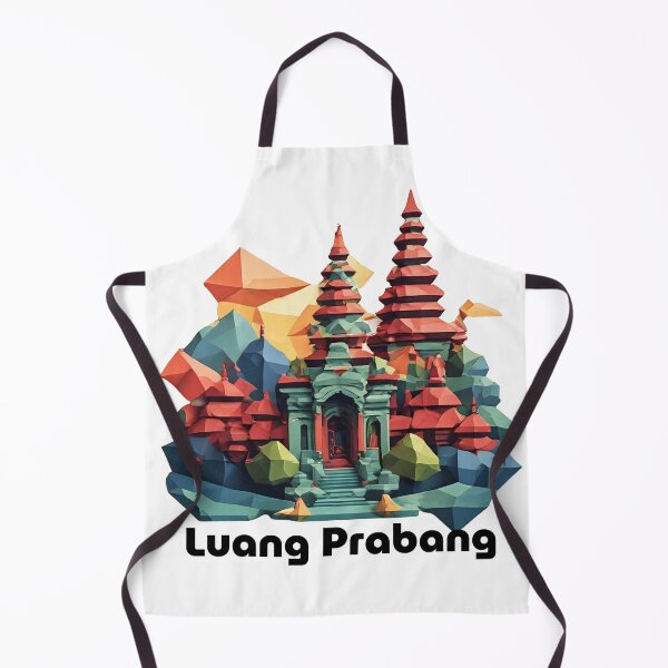 Item preview, Luang Prabang Laos Travel Poster - Abstract Buddhist Temple Art designed and sold by OzzFrequency.