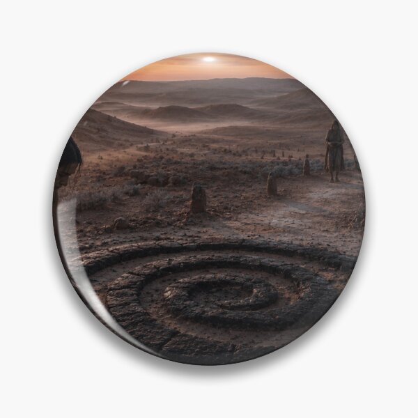 Item preview, Ancient Desert Spiral Pilgrimage Art Print | Prehistoric Sacred Landscape Wall designed and sold by Element Horizon Studio.