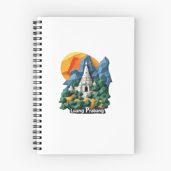 Item preview, Luang Prabang Laos Travel Poster - Abstract Buddhist Temple Art designed and sold by OzzFrequency.
