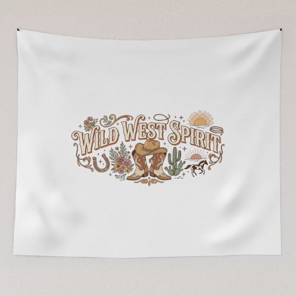 Item preview, Wild West Spirit | Vintage Western Cowboy Graphic designed and sold by Palette & Hue.