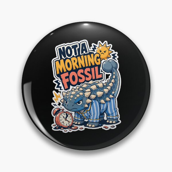 Item preview, Not A Morning Fossil Grumpy Ankylosaurus Pajama Design designed and sold by Tong4130.