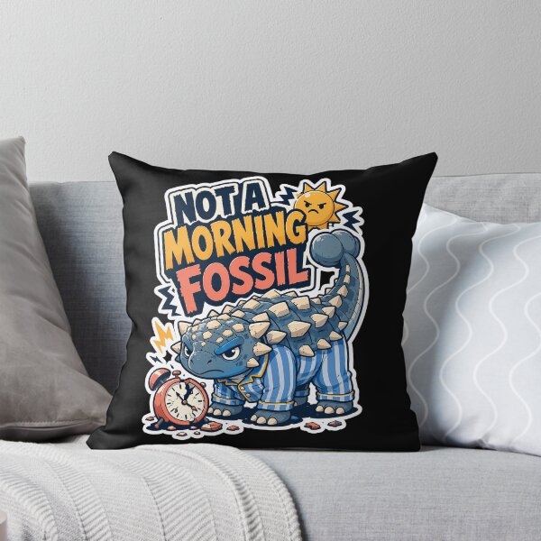 Item preview, Not A Morning Fossil Grumpy Ankylosaurus Pajama Design designed and sold by Tong4130.