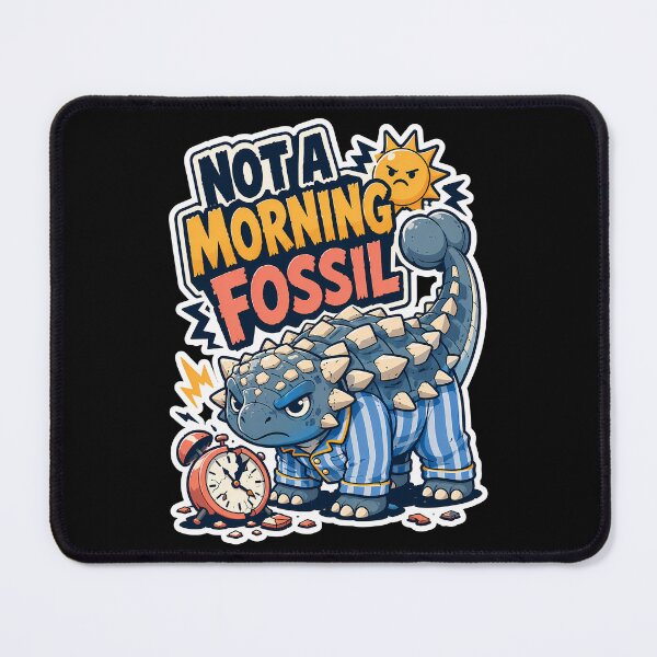 Item preview, Not A Morning Fossil Grumpy Ankylosaurus Pajama Design designed and sold by Tong4130.