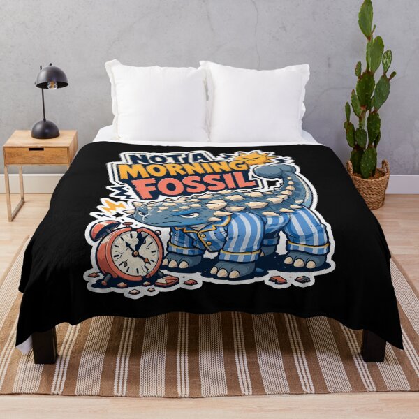 Item preview, Not A Morning Fossil Grumpy Ankylosaurus Pajama Design designed and sold by Tong4130.