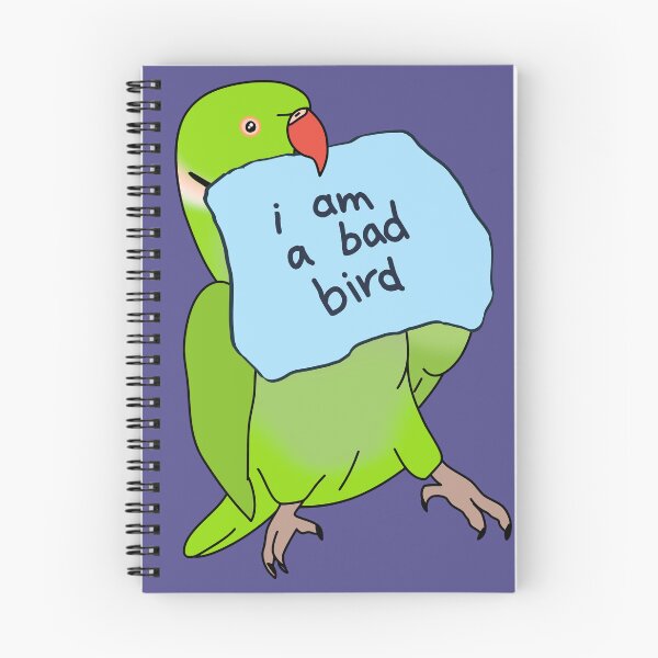 Item preview, I am a bad Bird - Green Ringneck designed and sold by FandomizedRose.