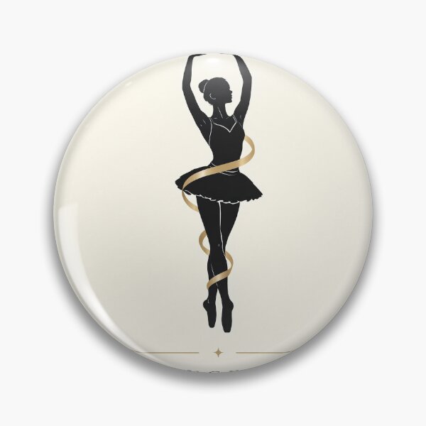 Item preview, Minimalist ballet dancer balancing on one leg. Silhouette of ballerina in elegant pose with text overlay. Abstract logo design for dance studios an... designed and sold by Creative88Art.